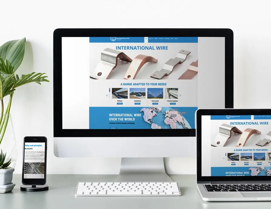 International wire, site web réalisé par SRB Web