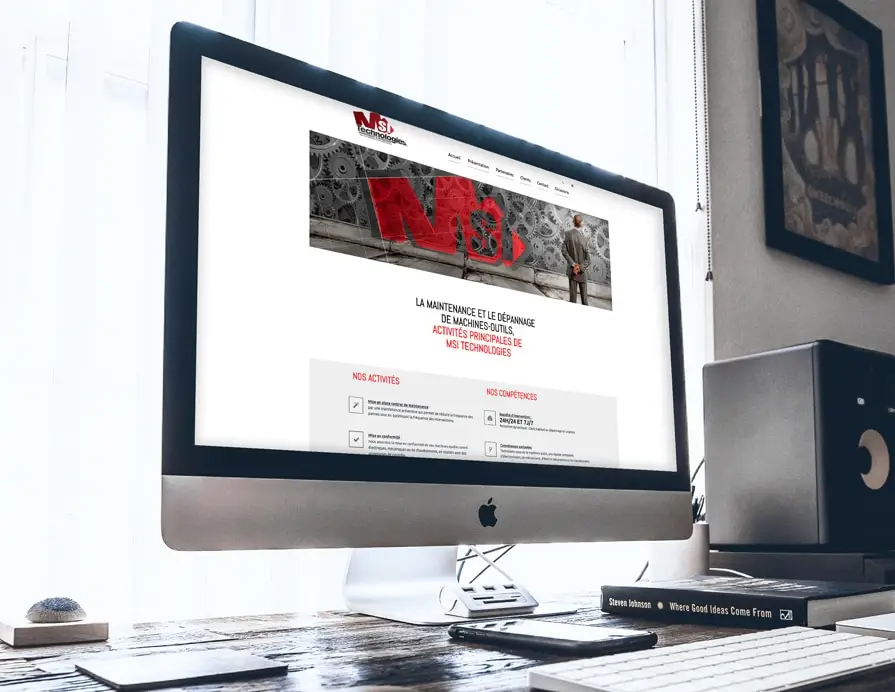 MSI Technologie, site web réalisé par SRB Web