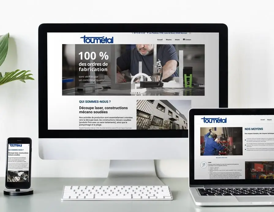 Toumetal, site web réalisé par SRB Web