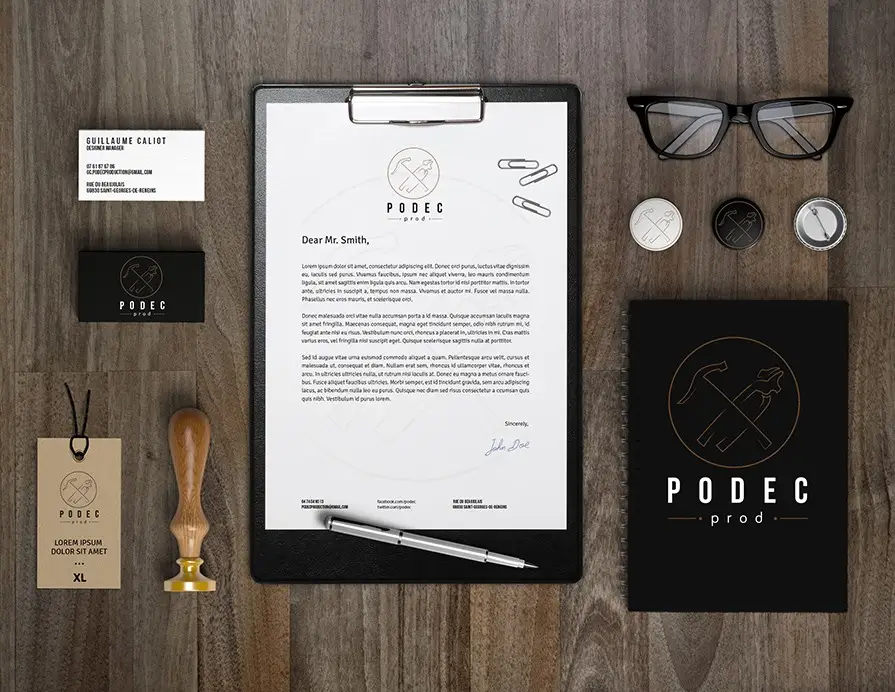 Podec Production, création de logo.